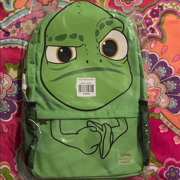 LAST ONE! DISNEY LOUNGEFLY Tangled PASCAL BACKPACK - Picture 5 of 7